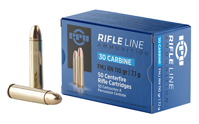 Prvi Partizan PPU Rifle Ammunition .30 Carbine 110 gr FMJ-RN 1990 fps 50/ct