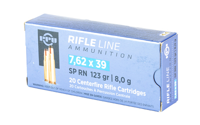 PPU Rifle Ammunition 7.62x39 123gr SP 22350 fps 20/ct PPU Rifle Ammunition 7.62x39 123gr SP 22350 fps 20/ct