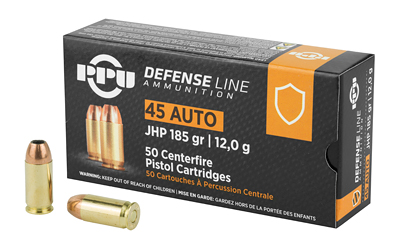 Prvi Partizan PPU Defense Handgun Ammunition .45 Acp 185 gr JHP 935 fps 50/ct