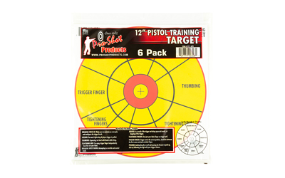 Pro-Shot Products Pro-Shot 12" Bullseye Pistol Trng 6PK