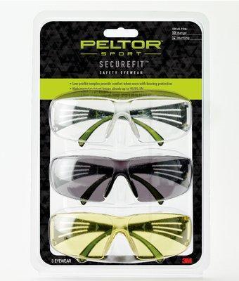 3M PELTOR 3M Sport SecureFit 400 Shooting Glasses Multiple Colors 3/ct
