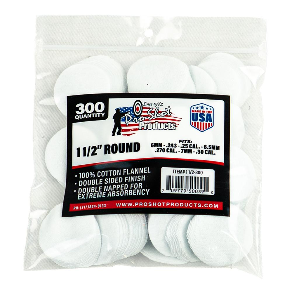 Pro-Shot Products Pro-Shot 1 1/2" Round 100% Cotton Patches 300/ct