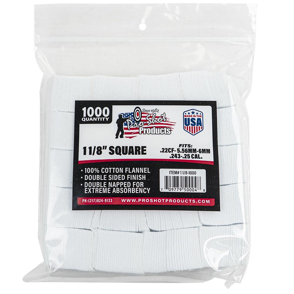 Pro-Shot Products Pro-Shot 1 1/8" Square 100% Cotton Patches 1000/ct