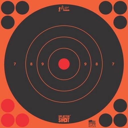 Pro-Shot Products Splatter Shot 12" ORANGE Bull's-eye Target - 5 Qty. pack peel & stick