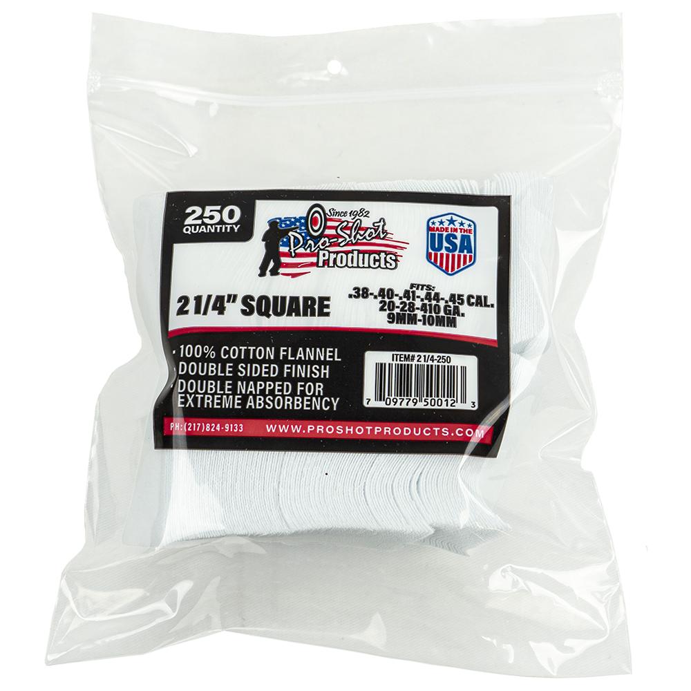 Pro-Shot Products Pro-Shot 2 1/4" Square 100% Cotton Patches 250/ct