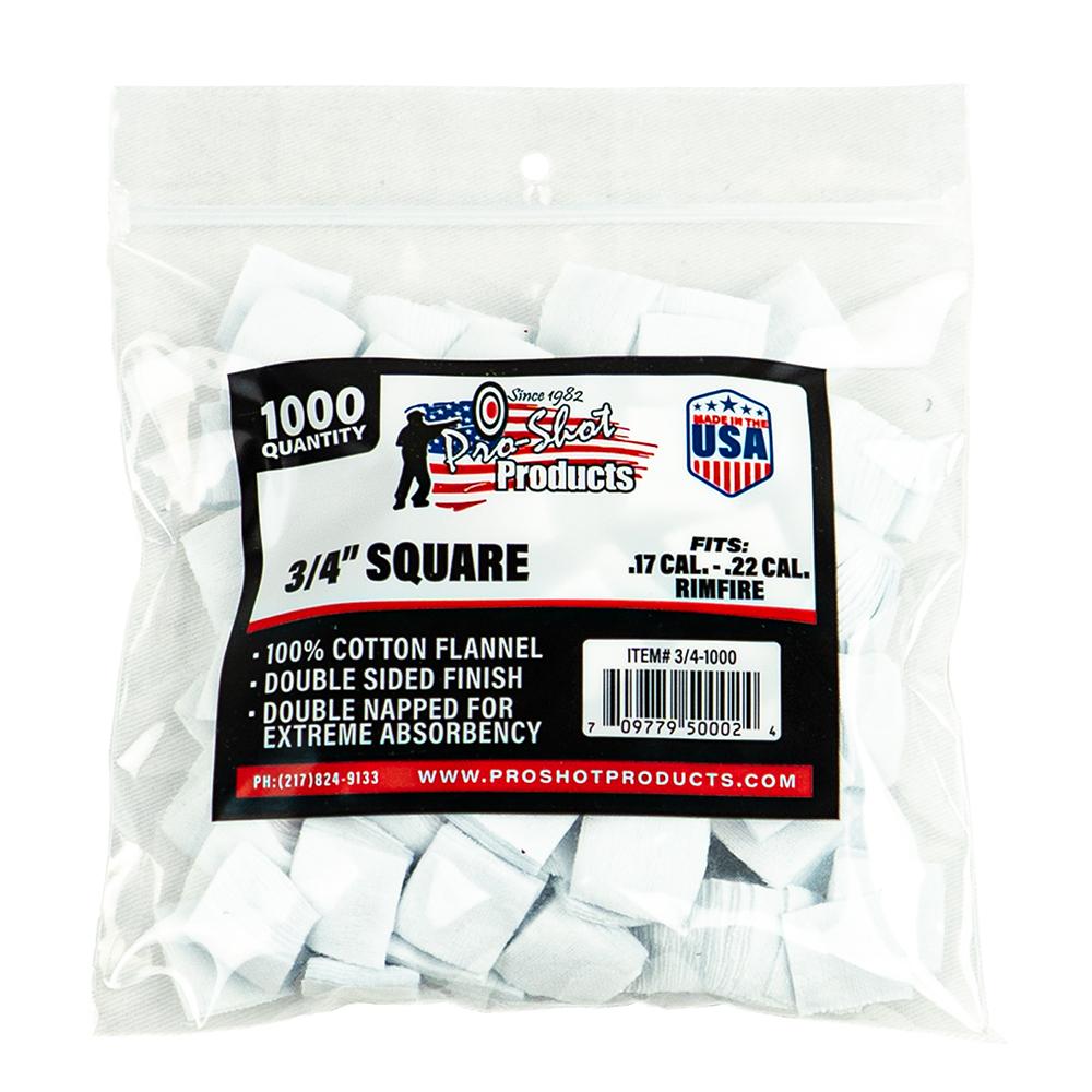 Pro-Shot Products Pro-Shot 3/4" Square 100% Cotton Patches 1000/ct