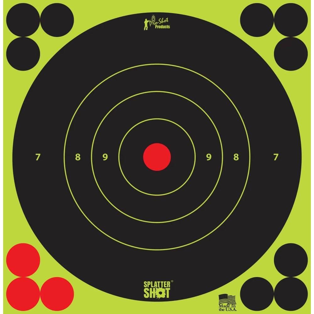 Pro-Shot Products Pro-Shot 6" SplatterShot Green Bullseye Targets 12/ct