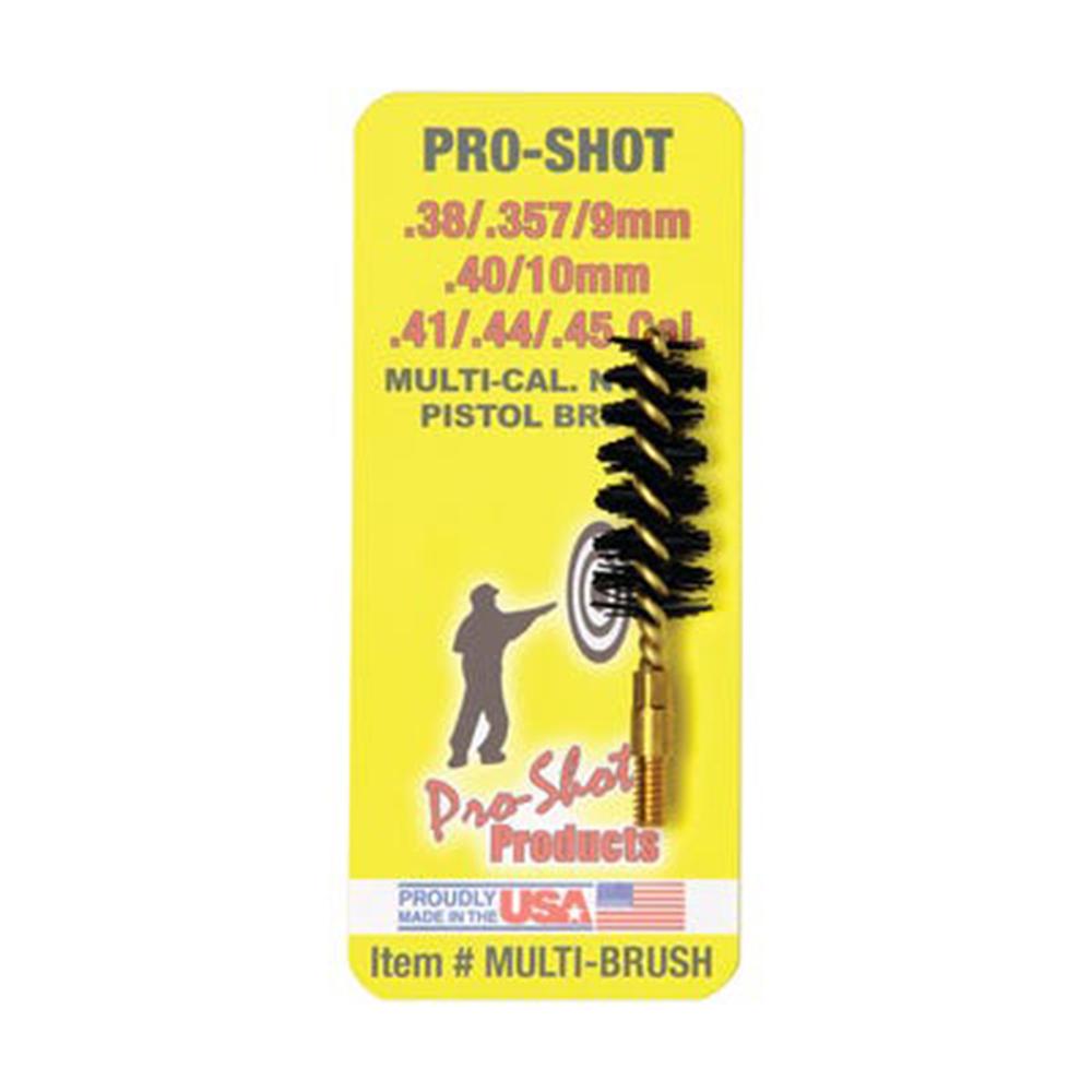 Pro-Shot Products Pro-Shot Nylon Pistol Bore Brush with Brass Core .38-.45 Multibrush