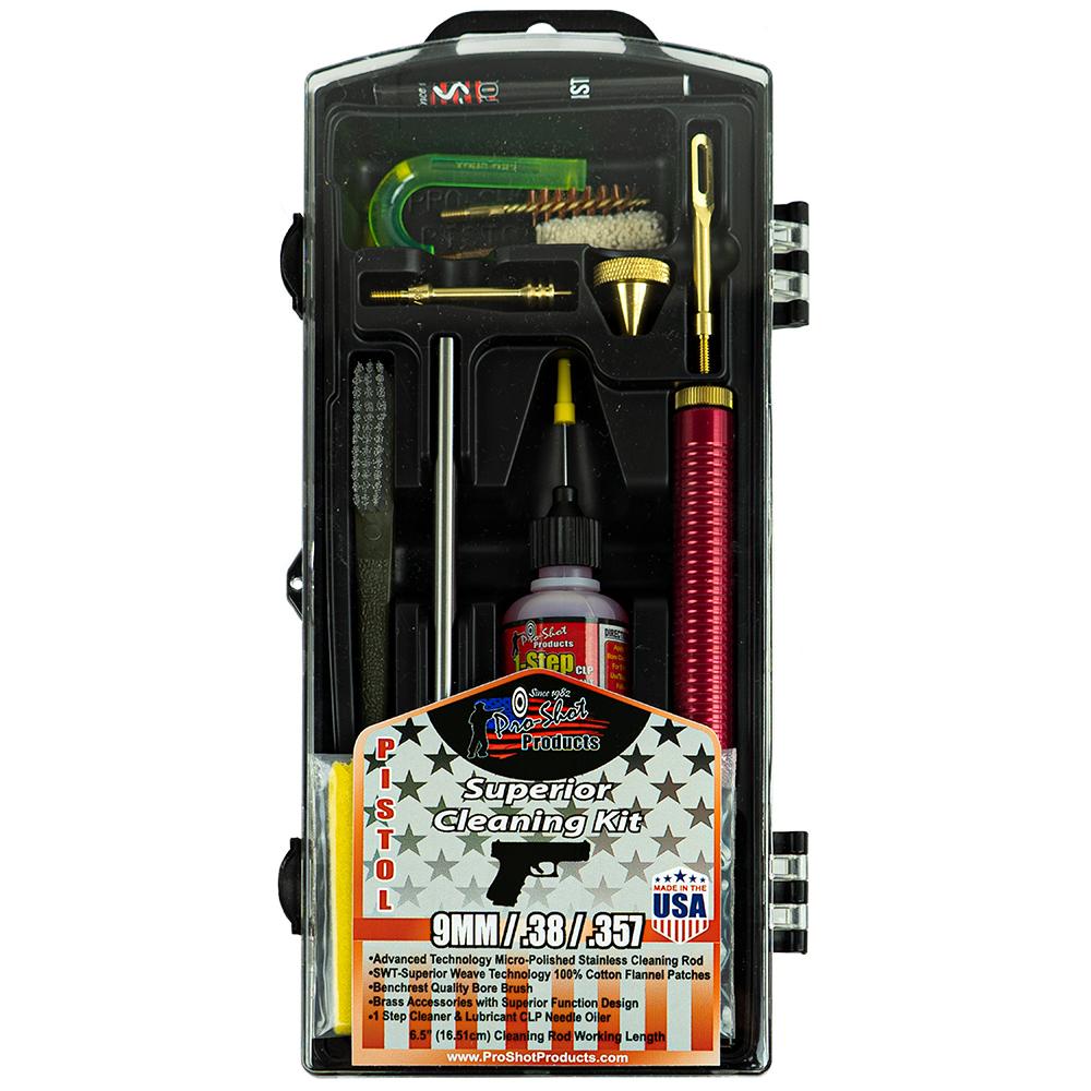 Pro-Shot Products Pro-Shot Classic Box Kit Cleaning Kit Handgun .38 Cal/.357 Cal/9mm Luger