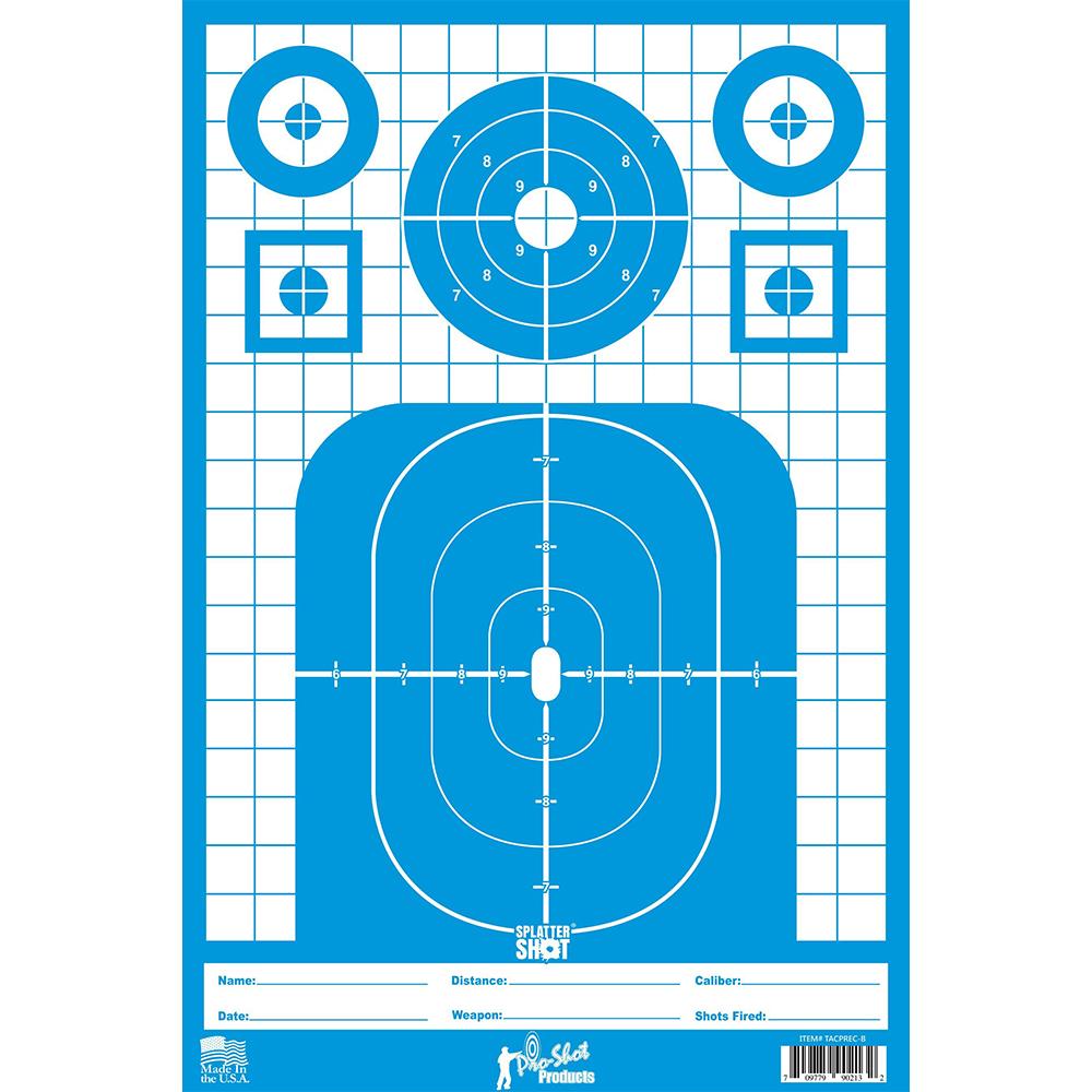 Pro-Shot Products Tactical Precision Target Pistol/Rifle/Shotgun Blue 8 Pack