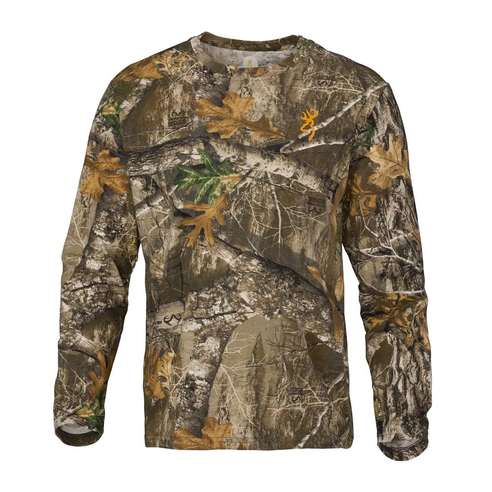 Browning Clothing Browning Wasatch Long Sleeve T-Shirt Vintage Tan Camo XL