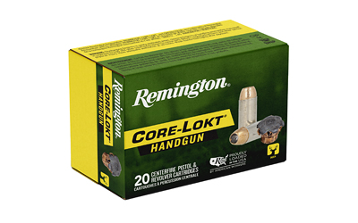 Remington Core-Lokt Handgun Ammunition 10mm Auto 200gr SJHP 1100 fps 20/ct
