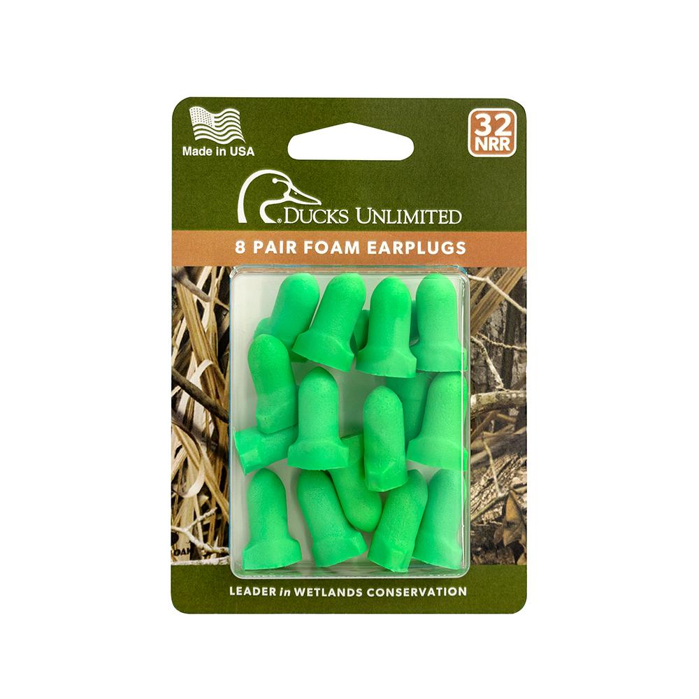Radians Inc. Ducks Unlimited Foam Earplugs - Green - 8 Pair Blister Pack