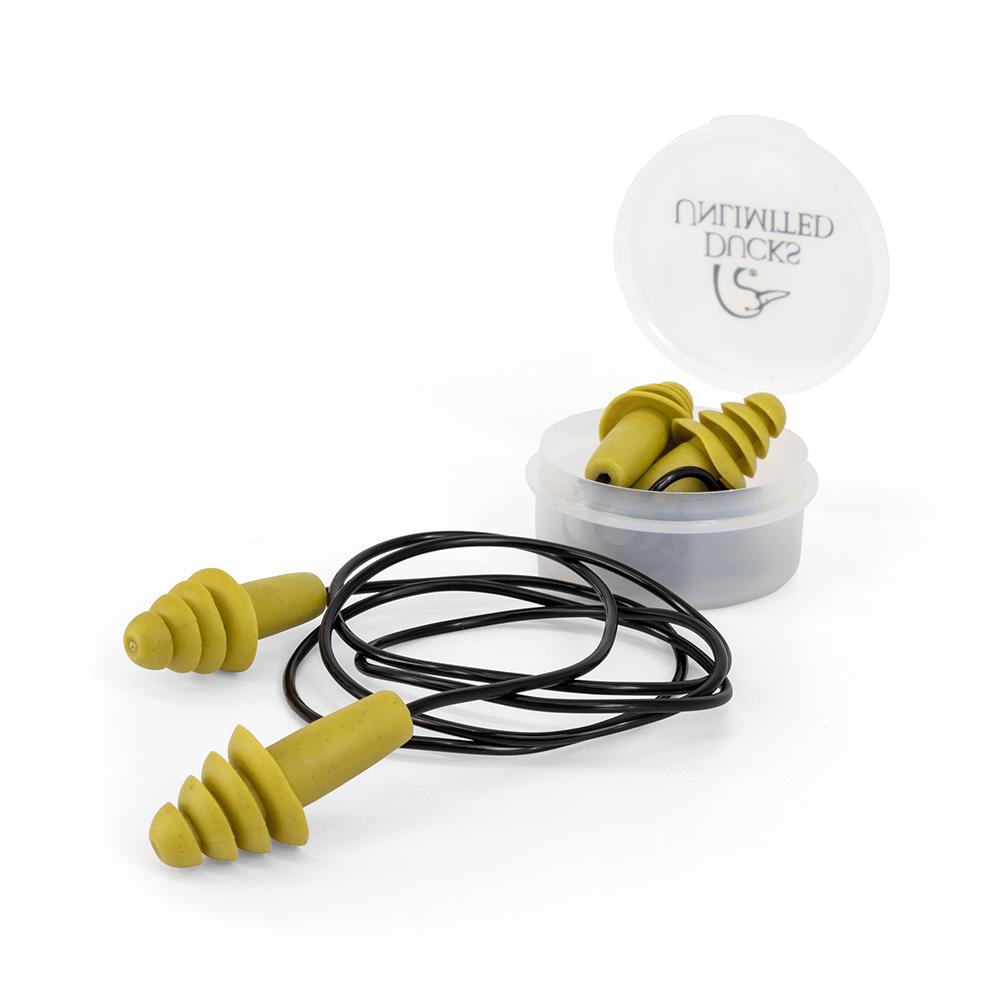 Radians Inc. Ducks Unlimited Reusable Earplugs - Green - Pack of 2 Pair with Case