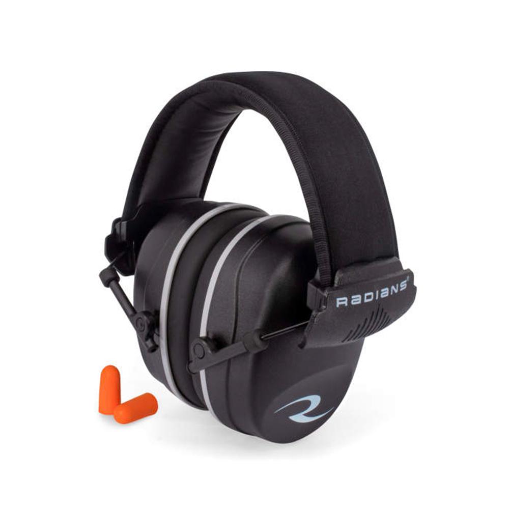 Radians Inc. Radians R2500 Passive Earmuff 37dB Black with 2 Ear Plugs