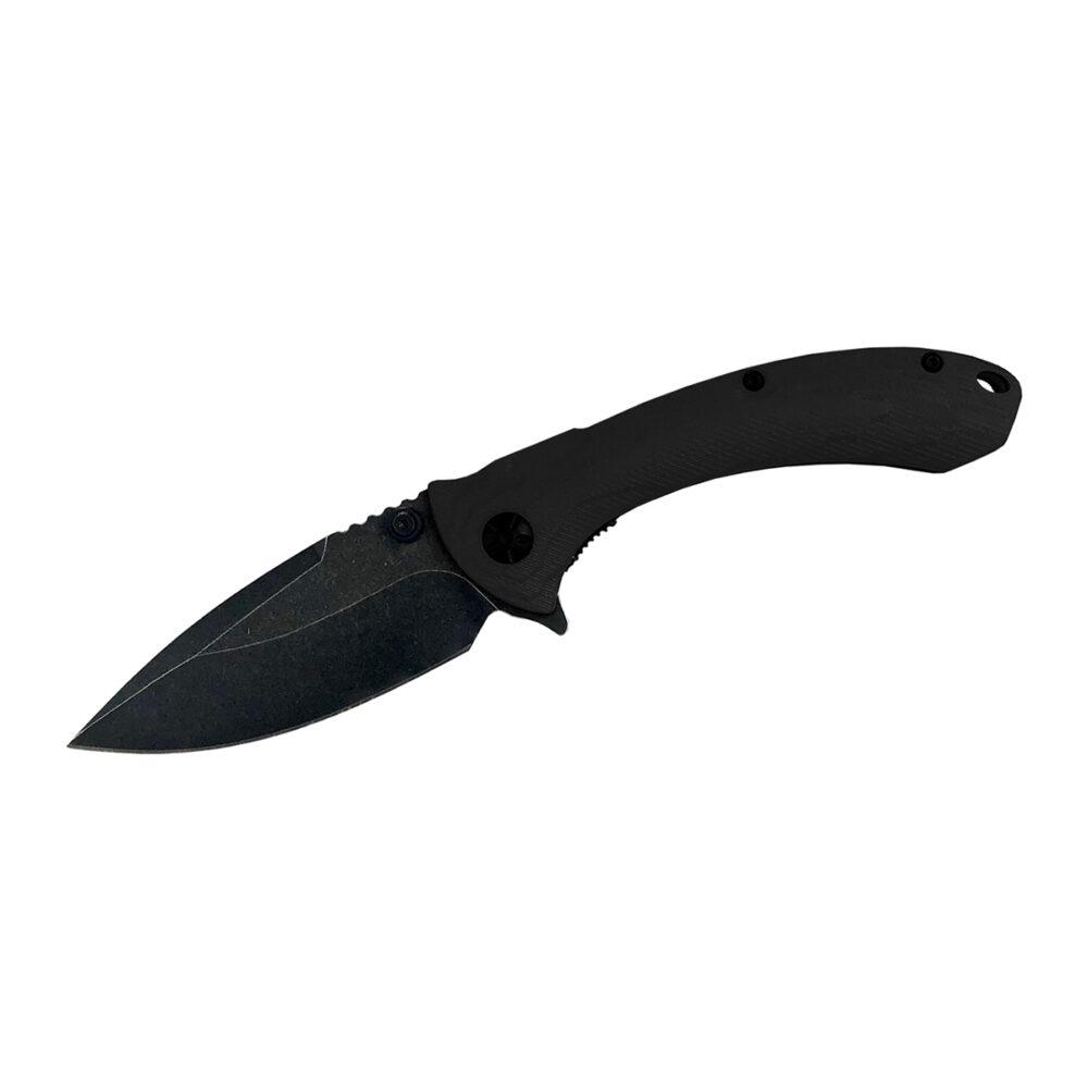 Rock Ridge Outdoors ABKT Elite Shadow Protector II Folding Knife 3-1/2" Drop Point Blade Black