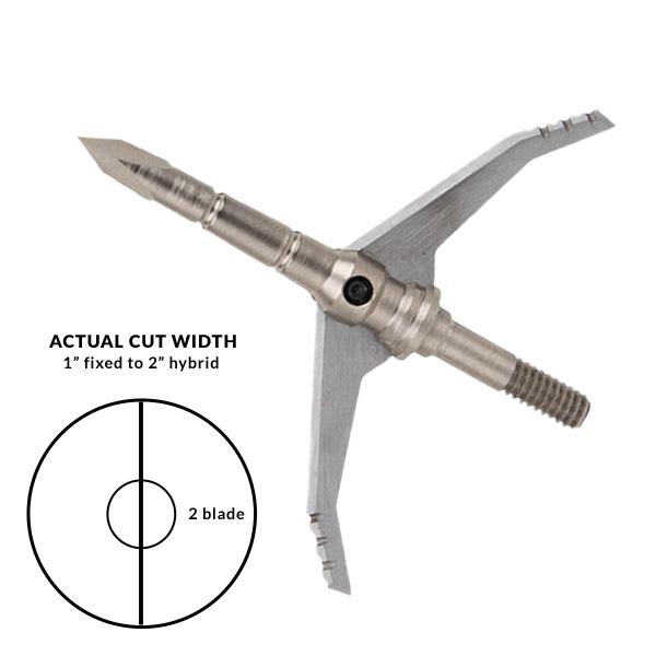 Rock Ridge Outdoors Dead Ringer Just Nasty 2.0 Broadhead Carbon Steel 100/125 Grain 2.0 Cut