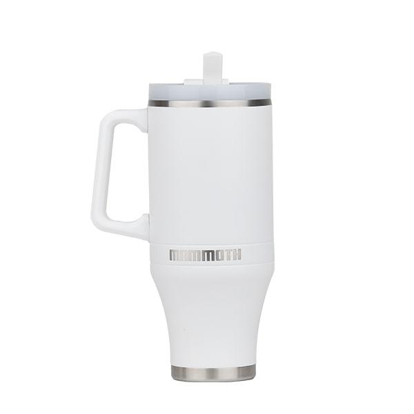 Rock Ridge Outdoors Mammoth Ascent 40 oz Tumbler with handle and straw - White