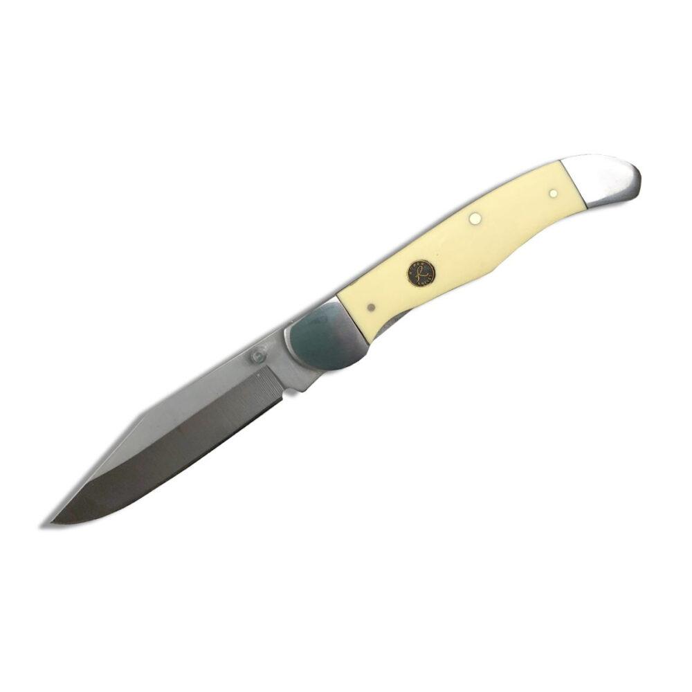 Rock Ridge Outdoors ABKT Roper LL Pecos Delrin Folding Knife 3" Clip Point Blade Yellow