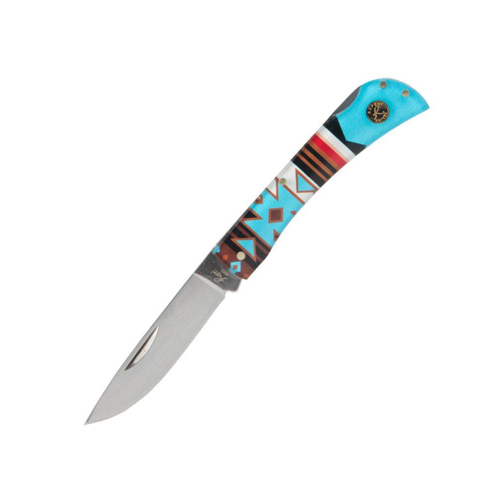 Rock Ridge Outdoors ABKT Roper Tumble Weed Sunset Series II Folding Knife 3" Drop Point Blade