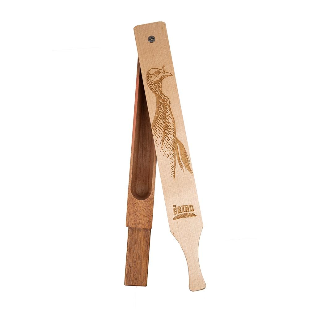 Rock Ridge Outdoors Grind Three Ridges Locater Box Call (Mahogany Bottom Lasered Lid Finished)