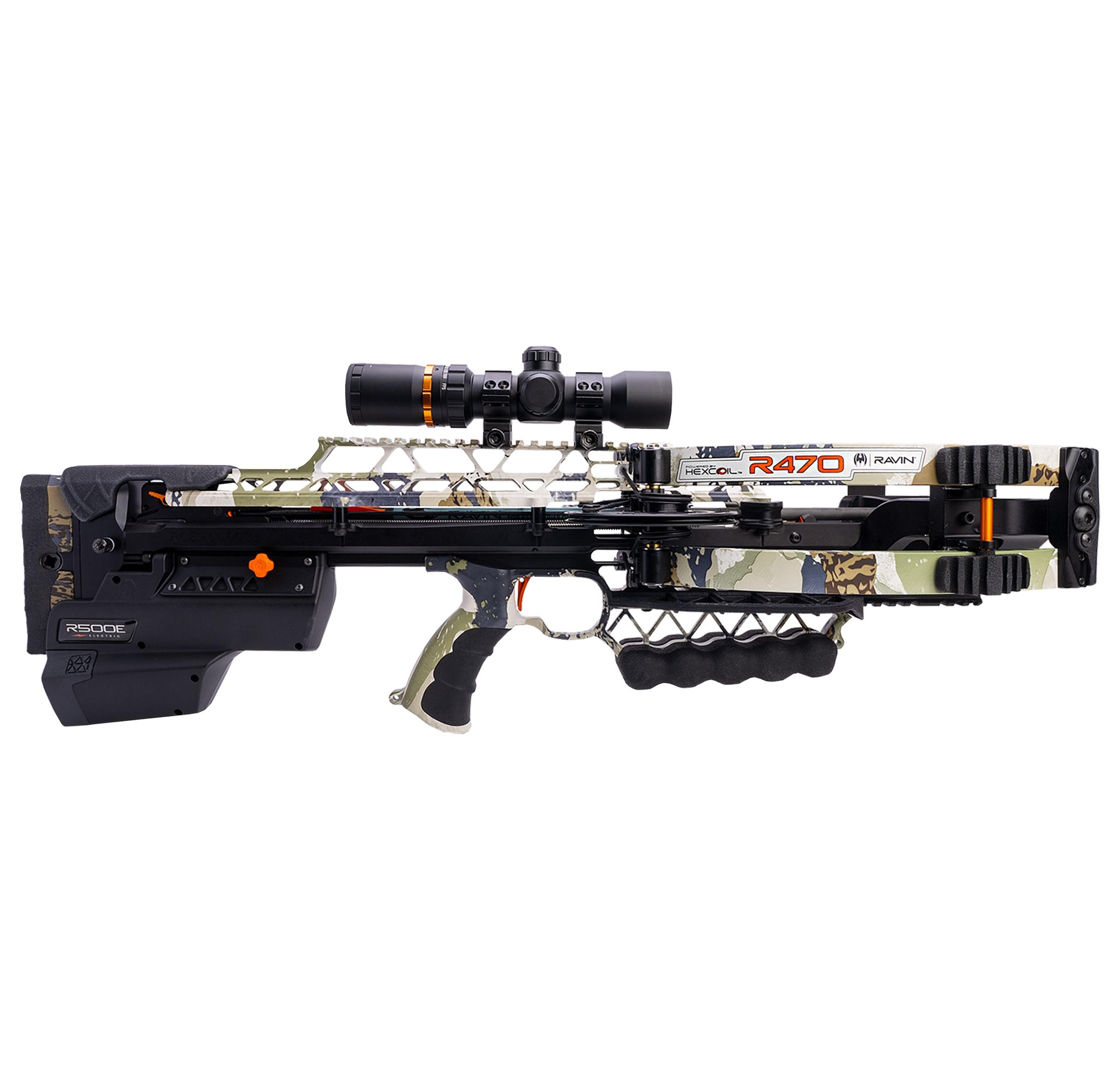 Ravin 470E XK7 Camo Crossbow 470 fps 100yd Illum Scope Ravin 470E XK7 Camo Crossbow 470 fps 100yd Illum Scope