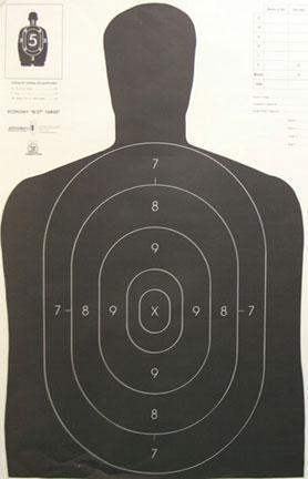 Speedwell Targets Speedwell Official NRA Police Qualification Silhouette Police Silhouette - Black