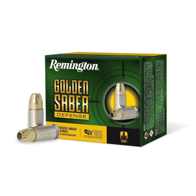 Remington Arms Co. Inc. Remington Golden Saber Defense Handgun Ammunition 9mm Luger 124gr BJHP 1125 fps 20/ct