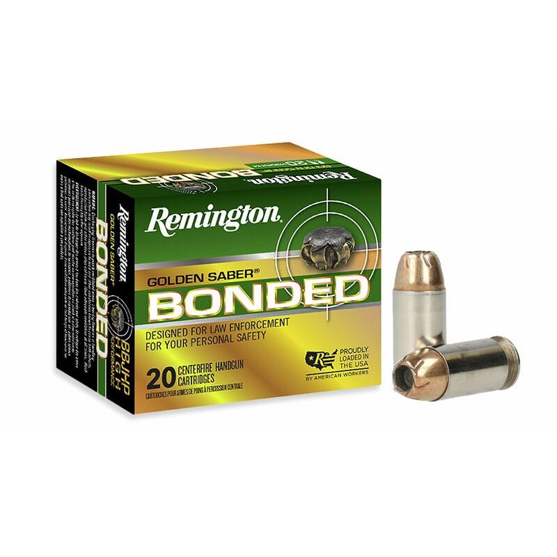 Remington Arms Co. Inc. Remington Golden Saber Bonded Handgun Ammo 45 Auto 185 gr BJHP 1015 fps 20/ct