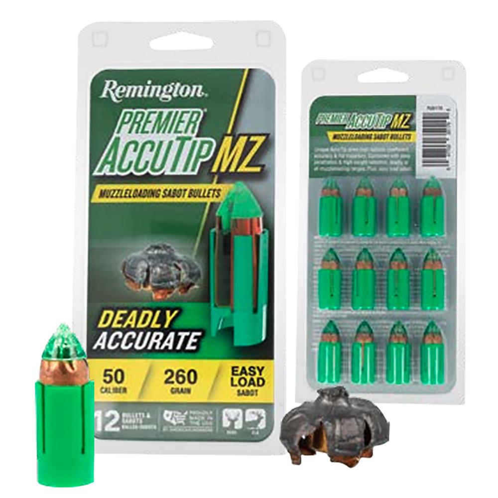 Remington Arms Co. Inc. Remington .50 caliber 260gr Premier AccuTip MZ with Sabot Muzzleloader Bullets 12/ct