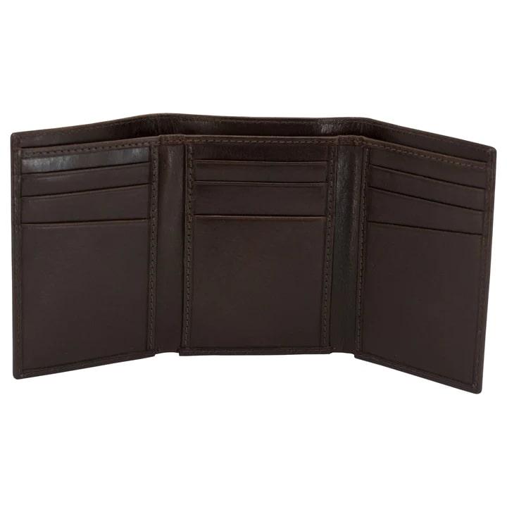 Rugged Rare Smith & Wesson Tri-Fold Wallet Brown