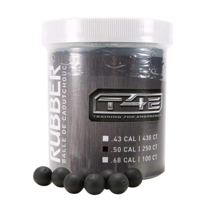 Umarex Usa Umarex T4E Rubberball .50 Cal Ammo 250/Ct - Black