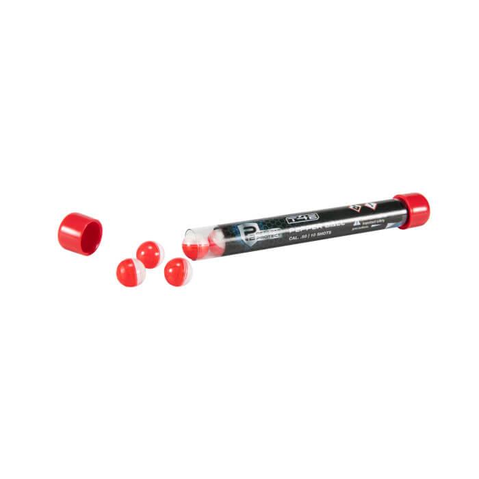 Umarex Prepared2protect By T4e Pepper Ball- .50 Cal Red/white- 10 Ct Umarex Prepared2protect By T4e Pepper Ball- .50 Cal Red/white- 10 Ct
