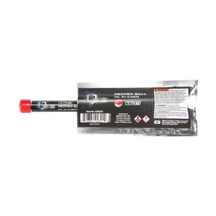 Umarex Prepared2protect By T4e Pepper Ball- .50 Cal Red/white- 10 Ct Umarex Prepared2protect By T4e Pepper Ball- .50 Cal Red/white- 10 Ct