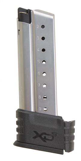 Springfield Armory Springfield XD(S) Magazine w Black X-Tension 9mm 9/rd Stainless