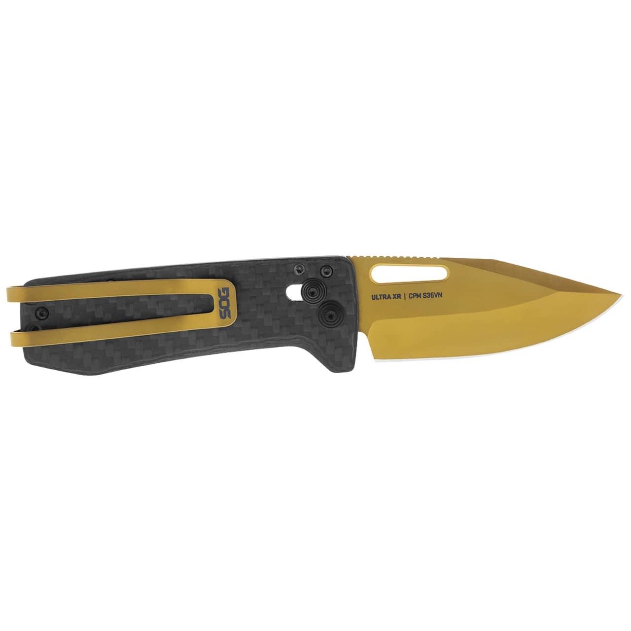 Sog Specialty Knives Inc. Sog Ultra XR Knife 2.8" Blade Black and Gold