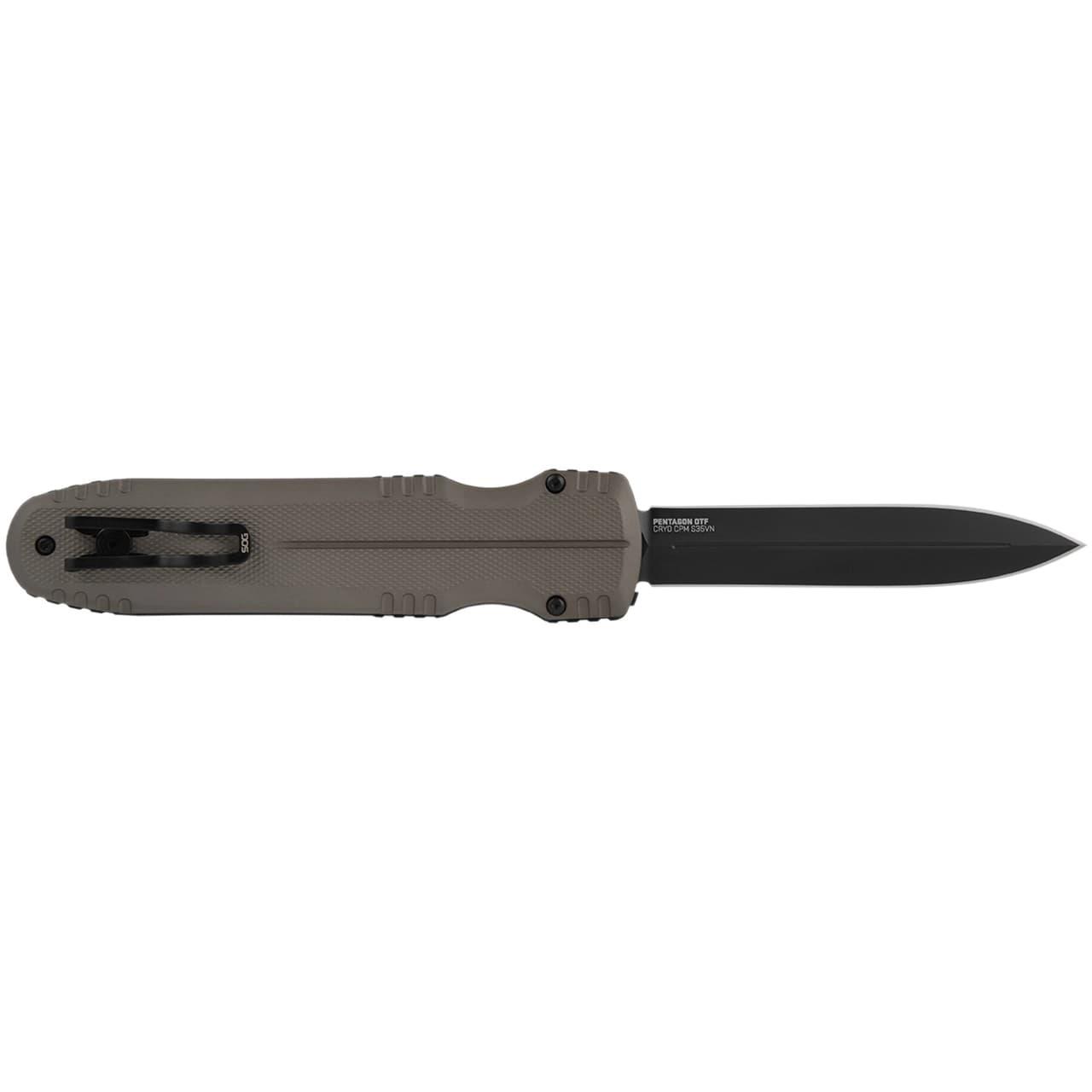Sog Specialty Knives Inc. Sog Pentagon OTF Knife 3.79" Blade FDE