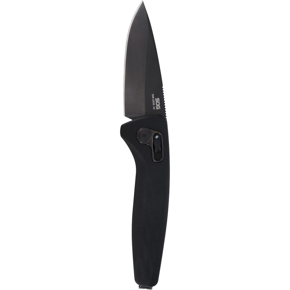 Sog Specialty Knives Inc. Sog Knives One Zero AU 3 1/10" Blade Black and Chrome