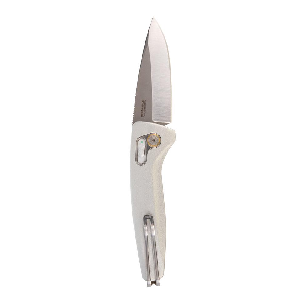 Sog Specialty Knives Inc. Sog Knives One-Zero AU Folding Knife 3-1/10 Drop Point Blade Silver Chrome