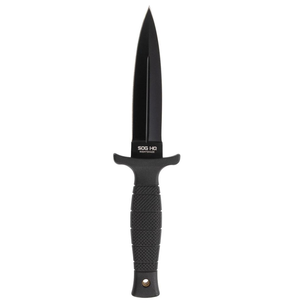 Sog Specialty Knives Inc. Sog Knives Nightshade Fixed Knife 4-3/4" Spear Point Blade Black