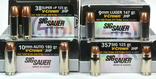 Sierra Bullets Sig Sauer Sauer Sauer V-Crown by Sierra Handgun Bullets 9mm .355" 125 gr JHP Sig Sauer V