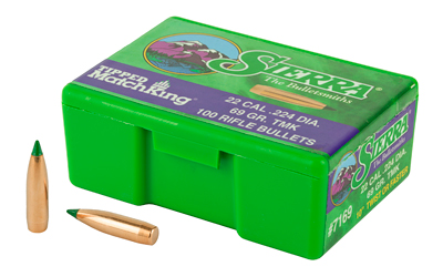 Sierra Bullets Sierra Tipped MatchKing .22 cal .224" 69 gr TMK MATCH 100/ct