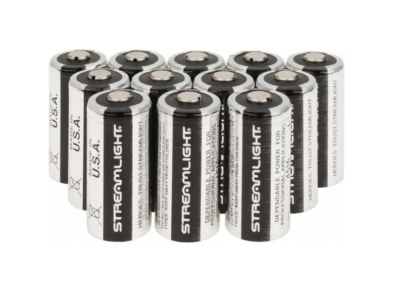 Streamlight Lithium Replacement Batteries CR123 12/Pack