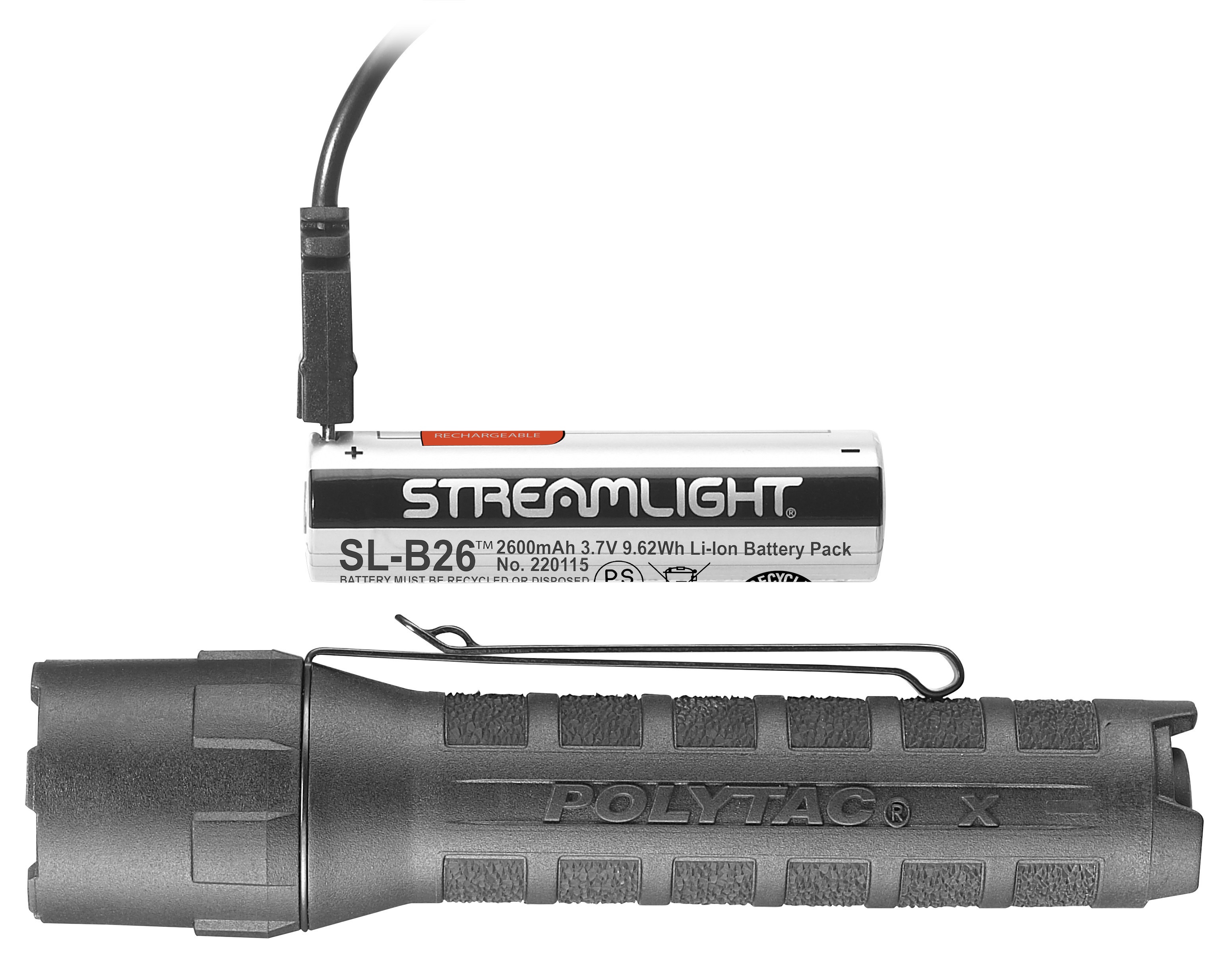 Streamlight Polytac X Usb 600LM Black Accessory-Lights