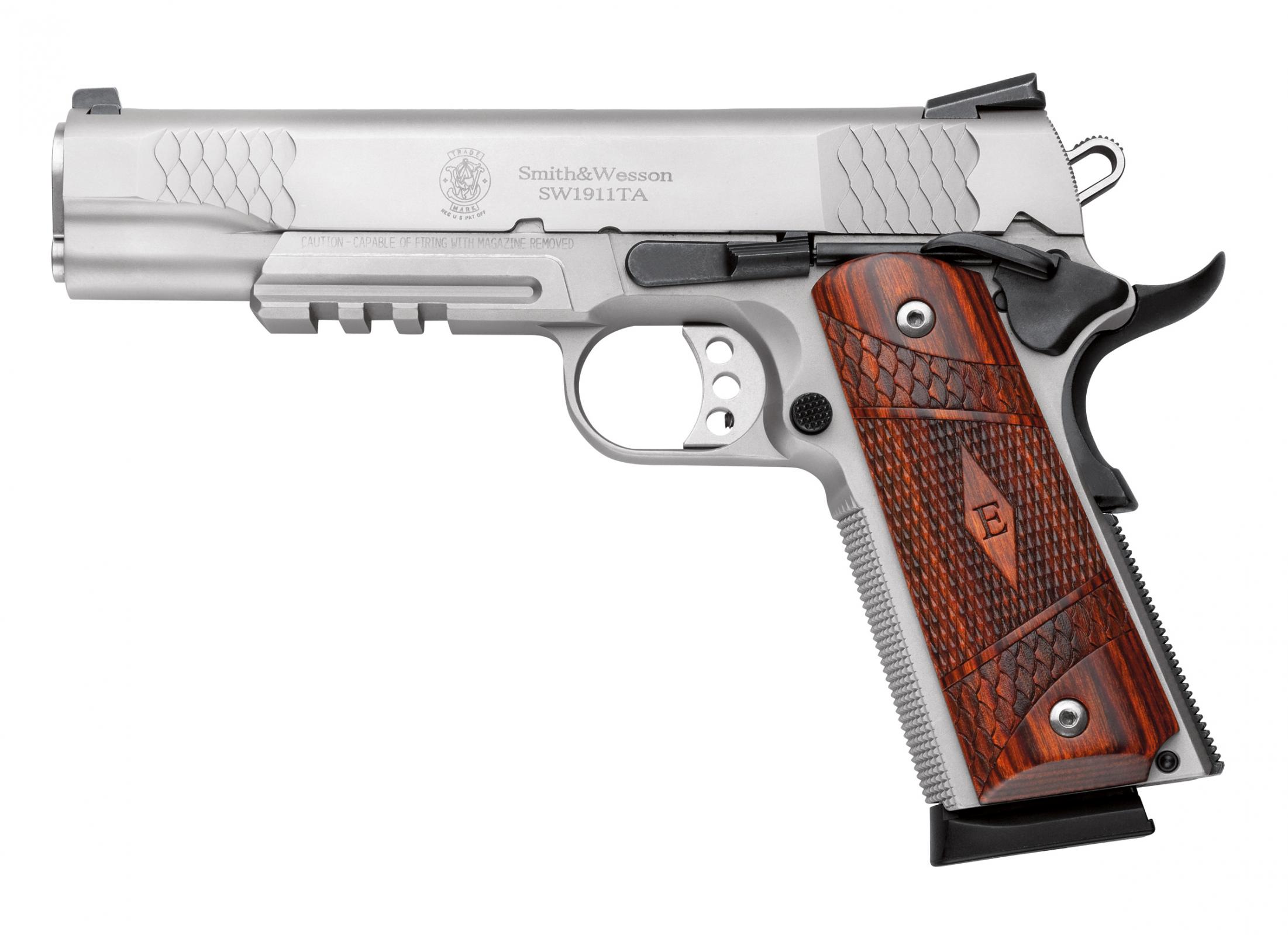 Smith and Wesson Smith Sw1911ta 45A 5" Stainless/wd Ns E-Ser