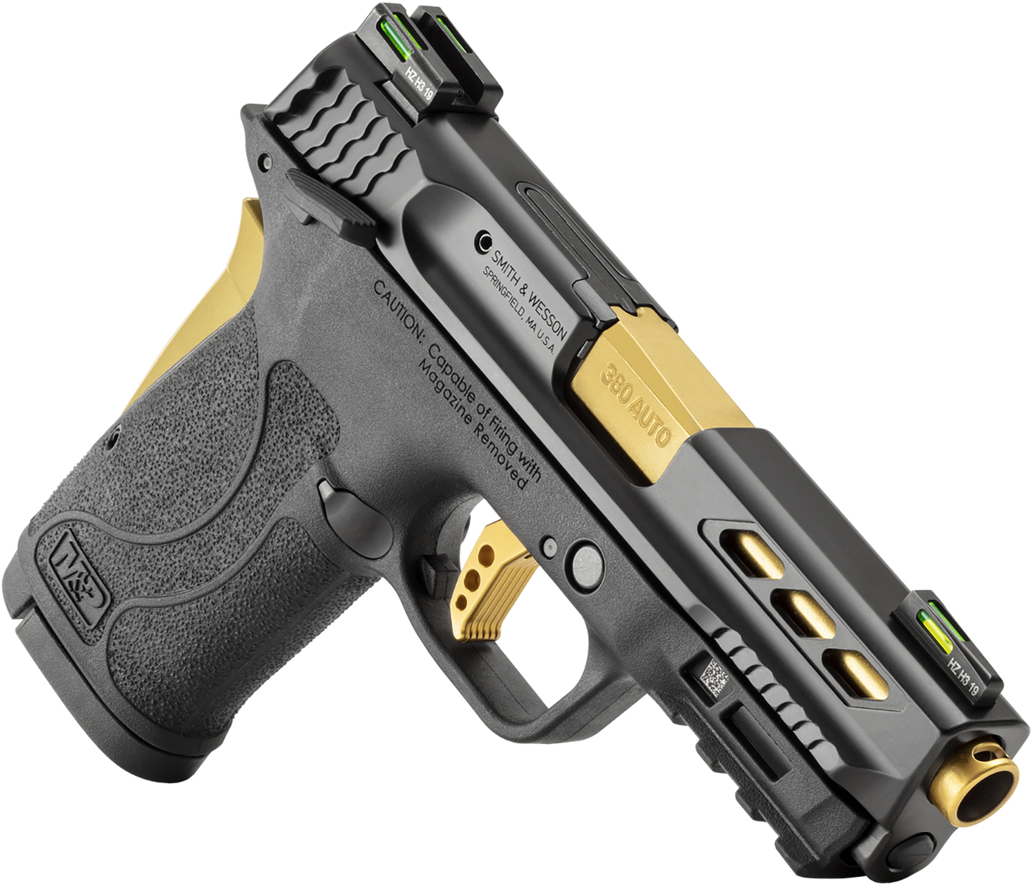 Smith M&p380 Pc 380ACP Ported Gold Semi-Auto Pistol Smith M&p380 Pc 380ACP Ported Gold Semi-Auto Pistol