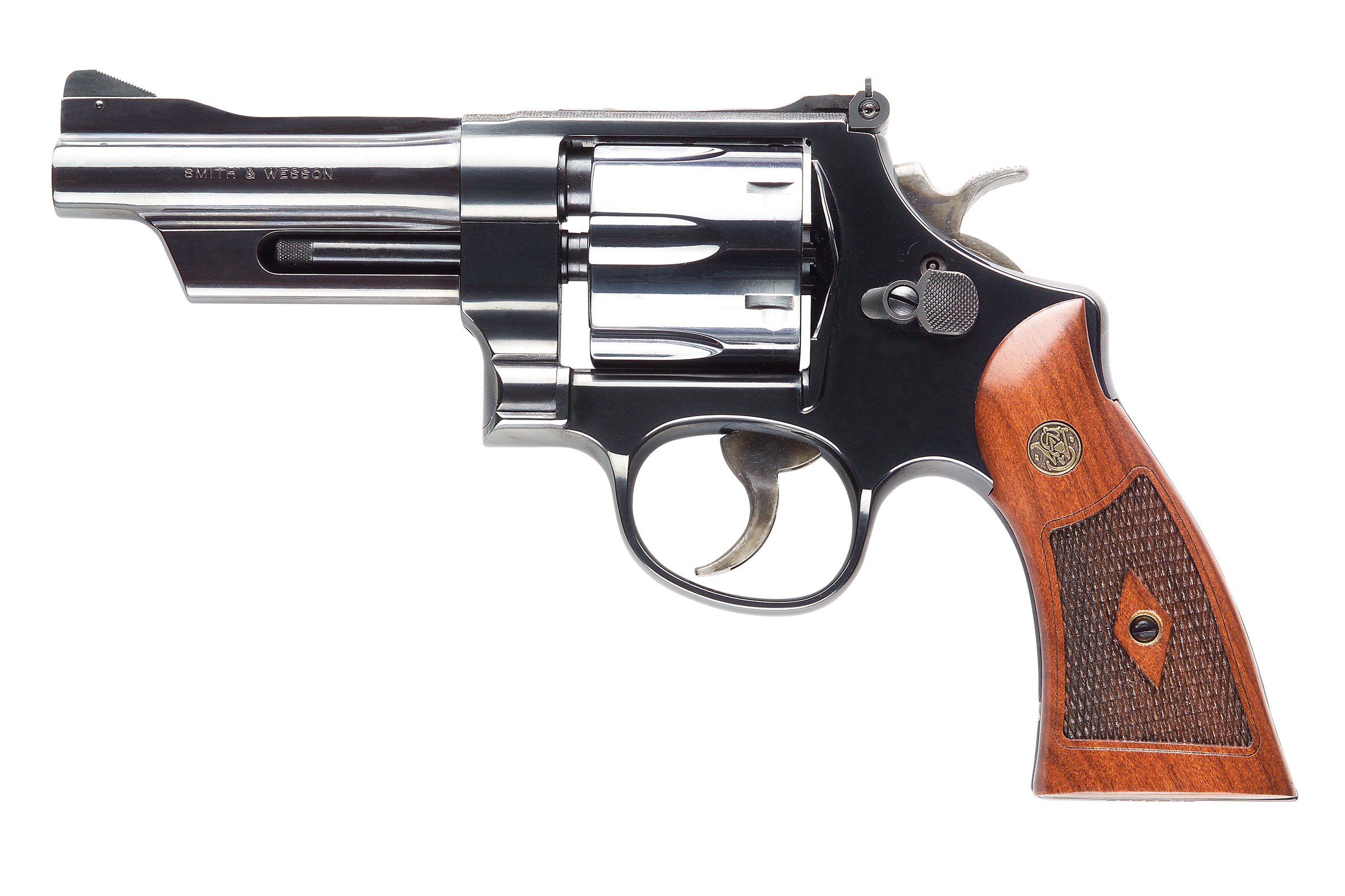 Smith and Wesson Smith 27 357M/38S 4" 6RD Bl/wd As Revolver