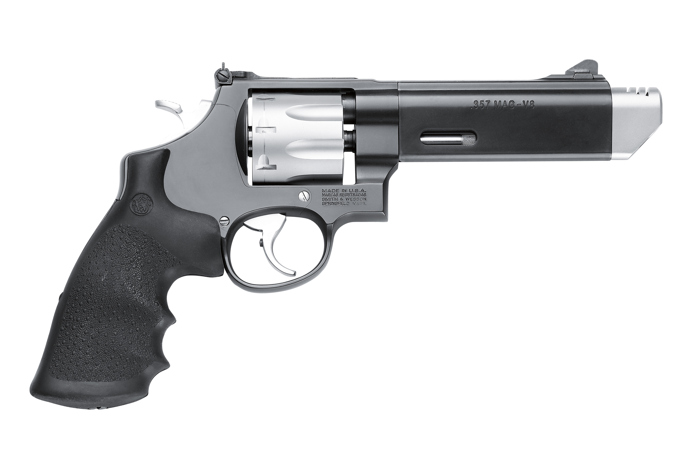 Smith and Wesson S&W PC M627 VCOMP Handgun .357 MAG 8rd Capacity 5" Barrel Two-Tone Finish