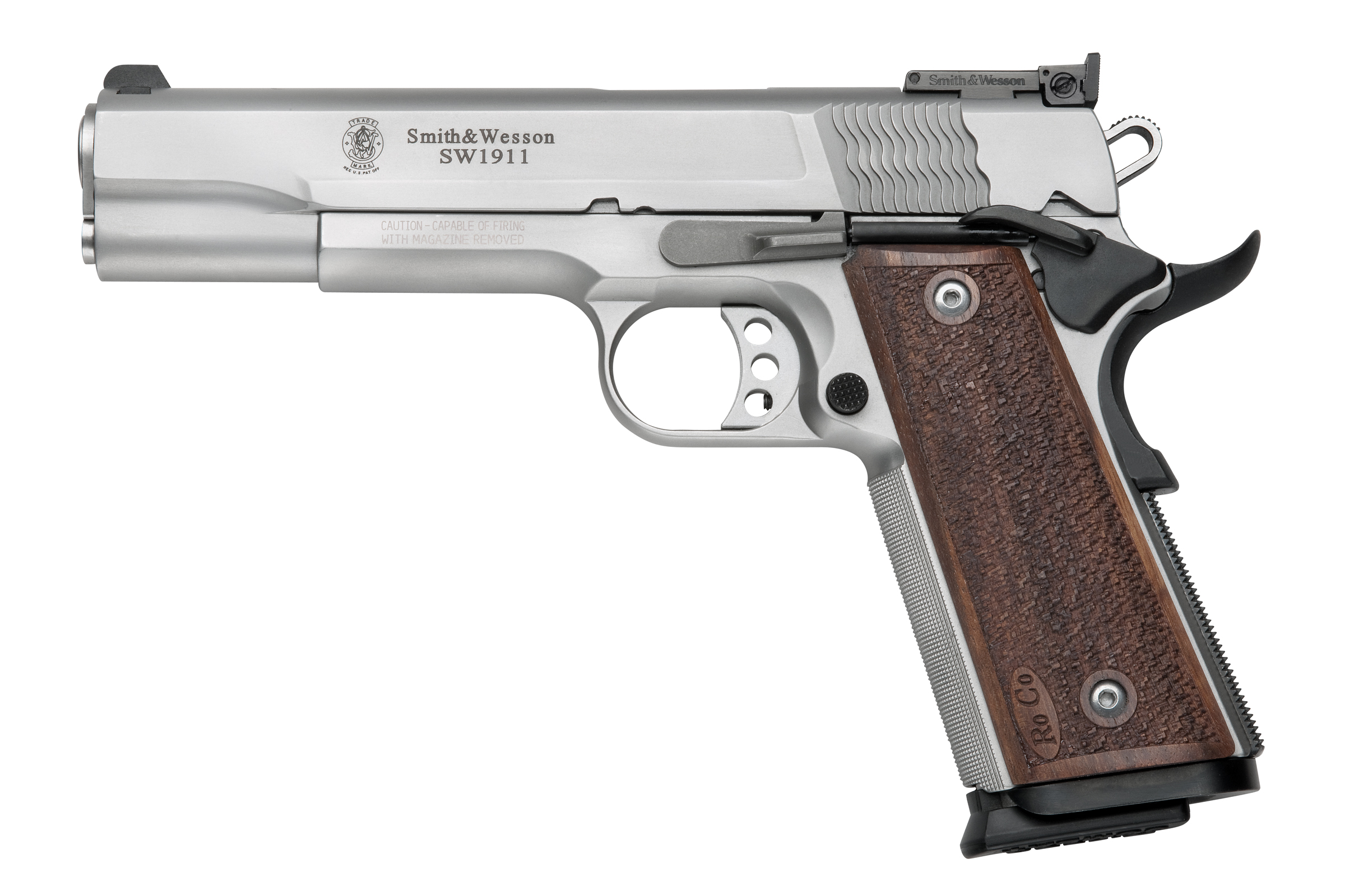 Smith and Wesson SW1911 9MM 10+1 5" Stainless/WD AS # Semi-Auto Pistol