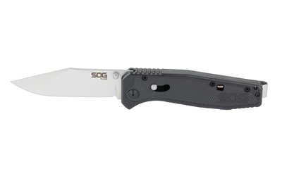 SOG Knives & Tools SOG Flare Satin Straight 3.5" Black Folding Knife/Assisted